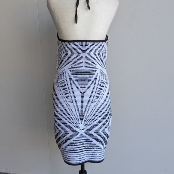 NWT WOW Couture geometric print knit bodycon halter knit dress - Picture 5 of 8